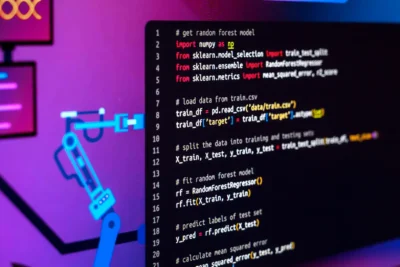 Imagem de um código Python exibindo algoritmos de aprendizado de máquina, ideal para quem deseja aprender sobre como manter sitemap.xml atualizado.